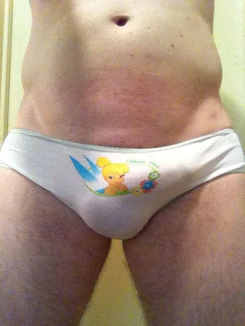 Tinkerbell, barely covering Peter