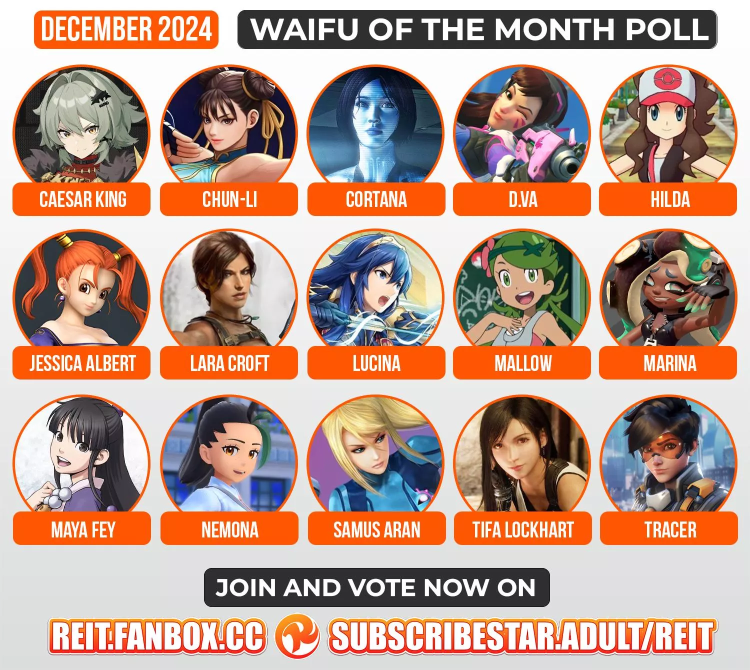 Waifu of the Month poll 