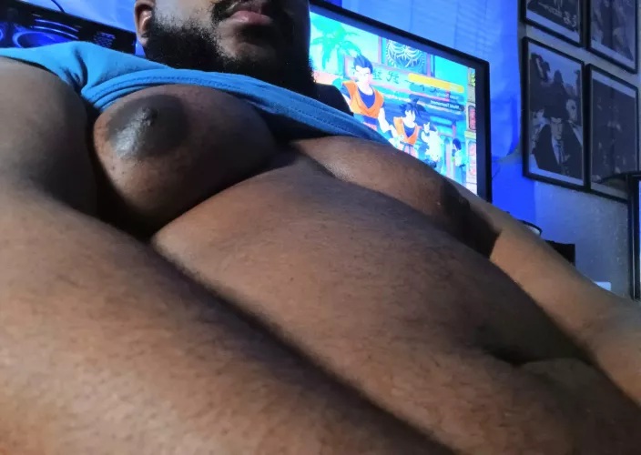 Wanna suck on my nipples while I'm gaming? 