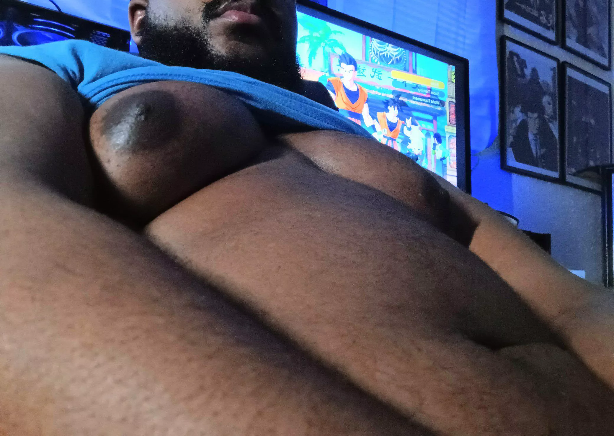 Wanna suck on my nipples while I'm gaming? 