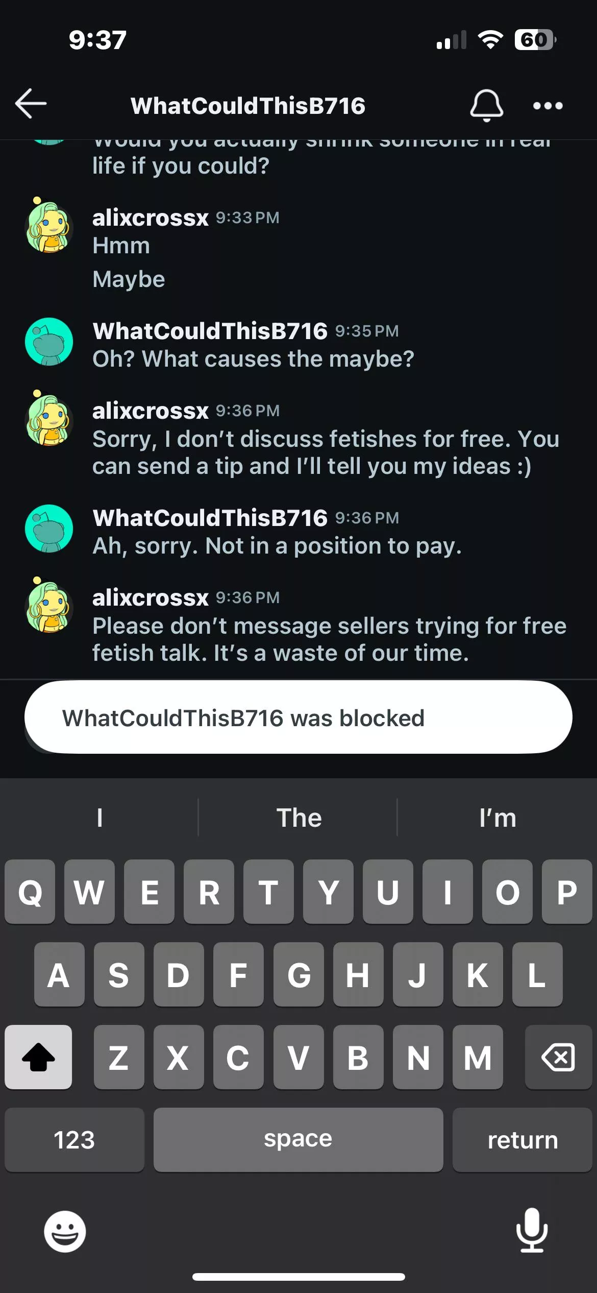 Whatcouldthisb716 tried for free fetish talk 