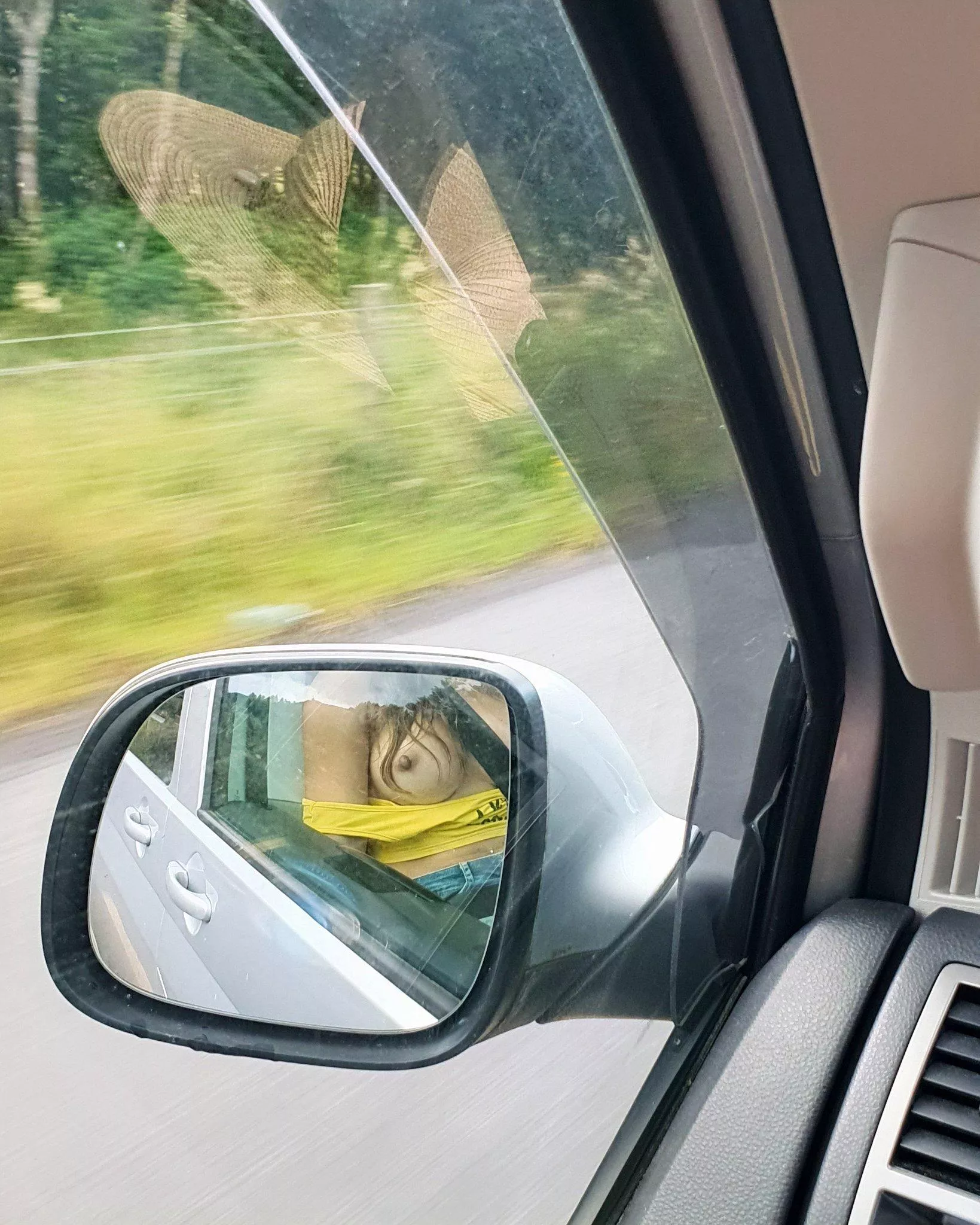 When it's hot and the drive is long and you are getting a little bored...