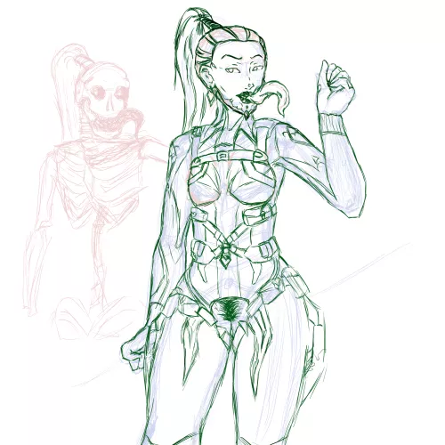 WIP. Eleanor / Nyx offers you a French kiss