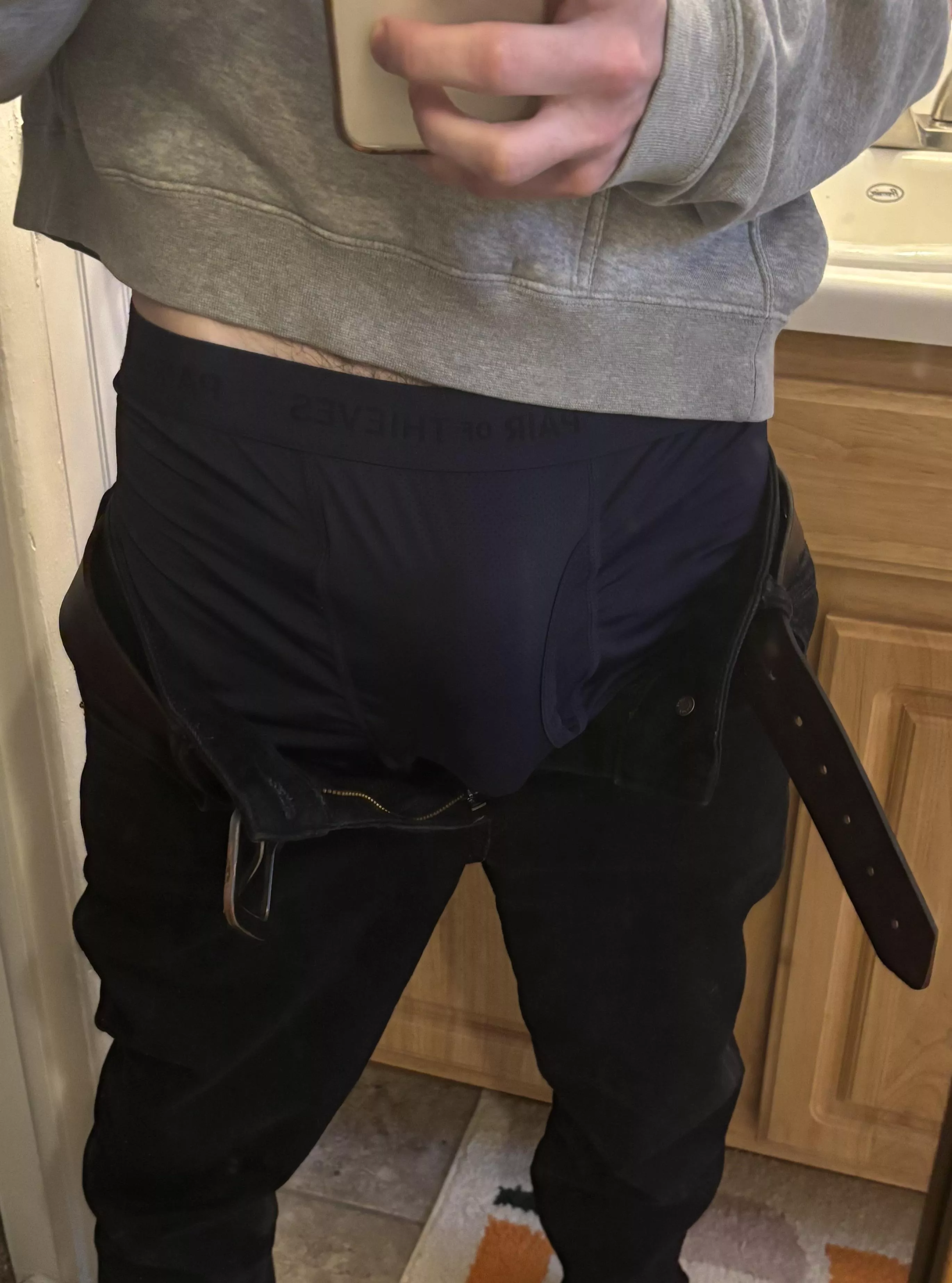 Before work bulge