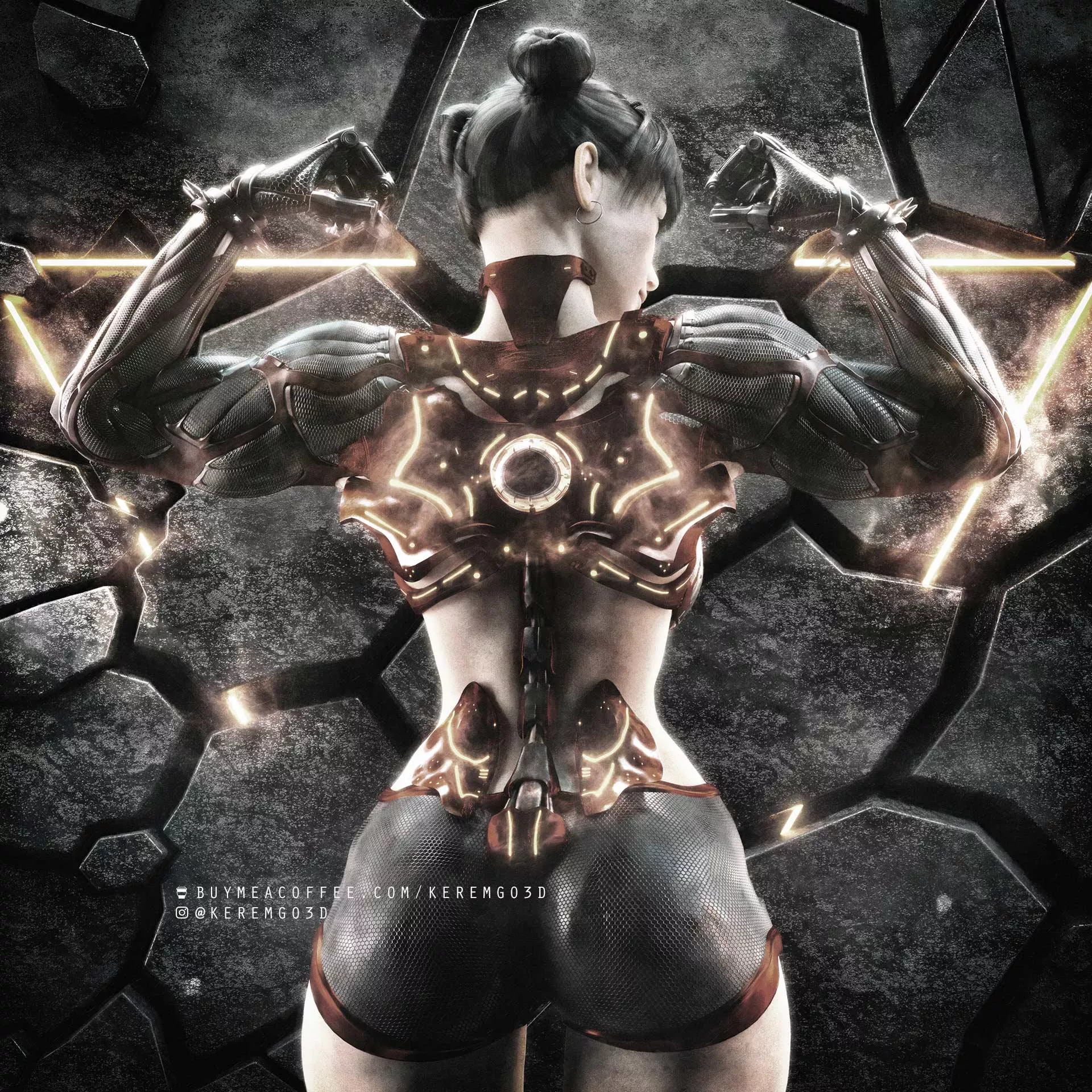 Cyborg Chun Li - Artwork By Me (d3ogmerek)