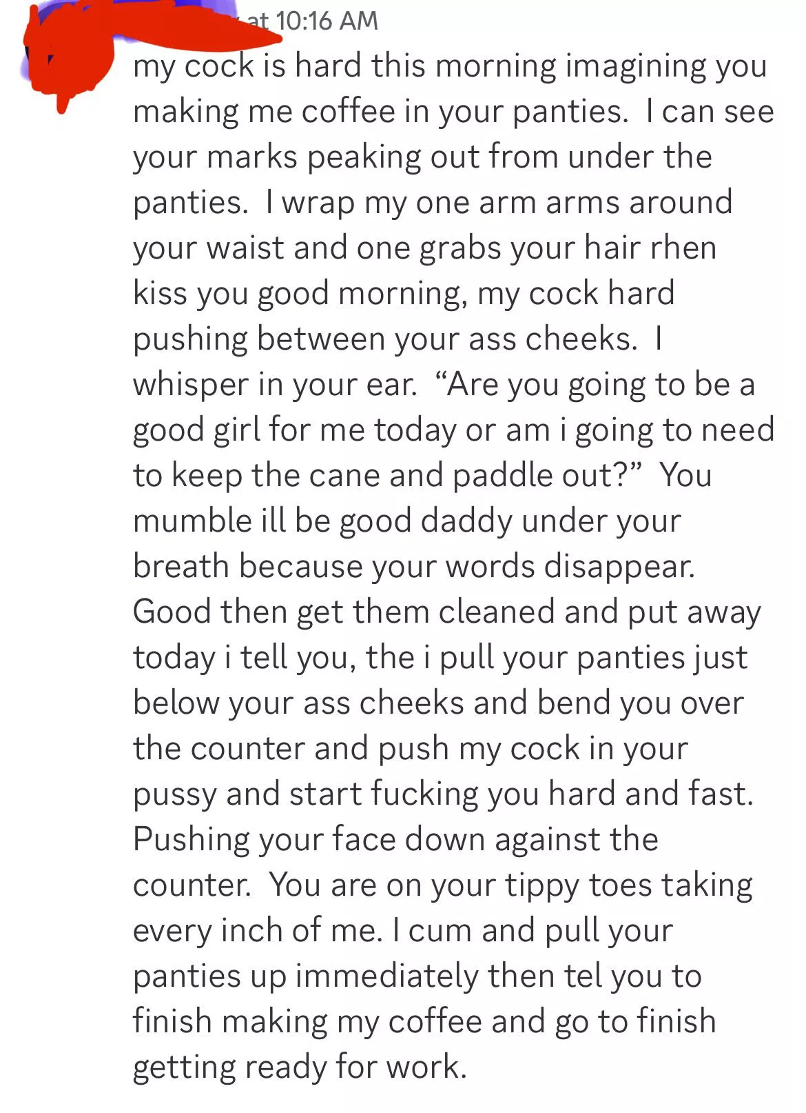 Daddy sent me this while I was driving and I may or may not have cum without permission 😅