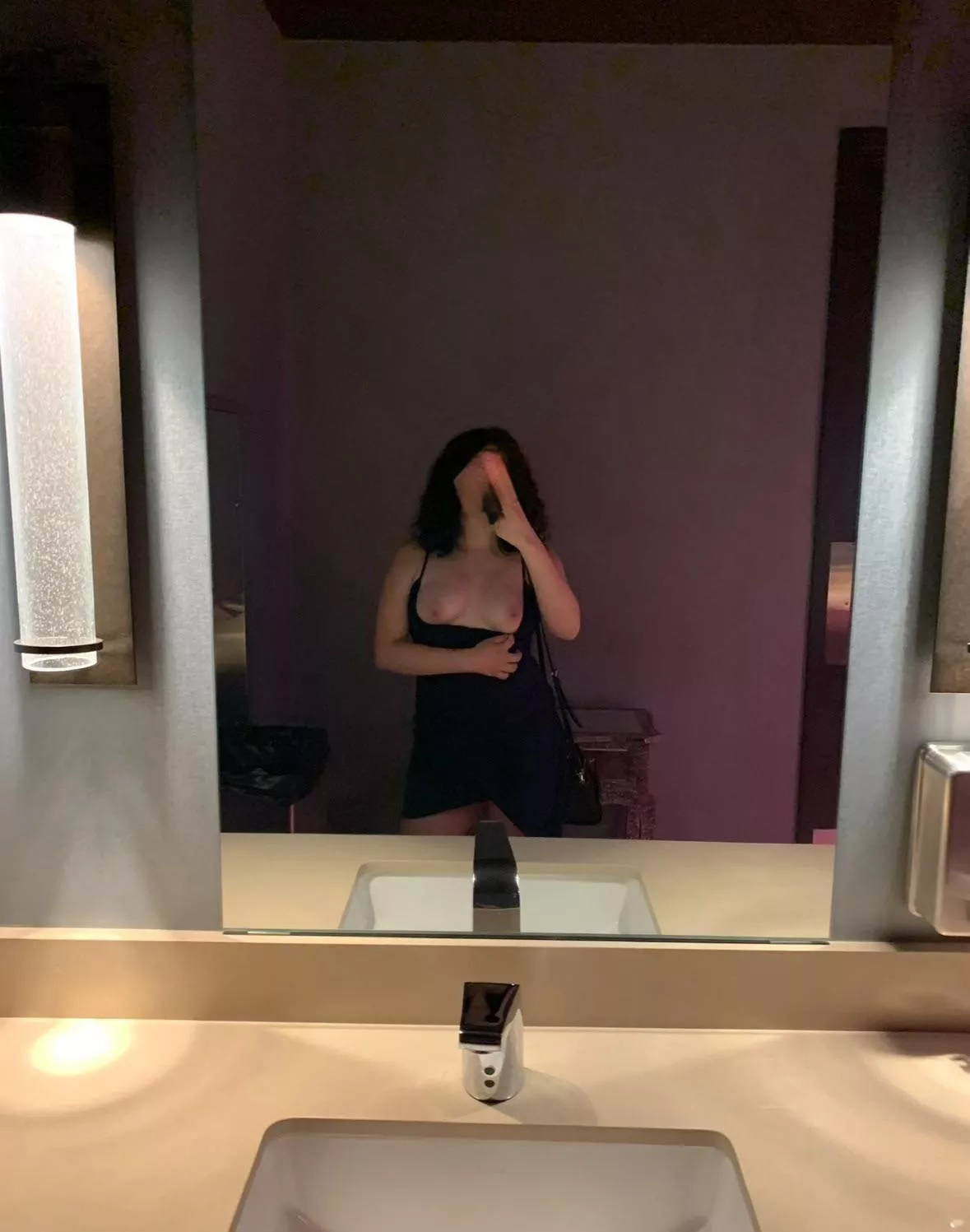 Follow me into the bathroom