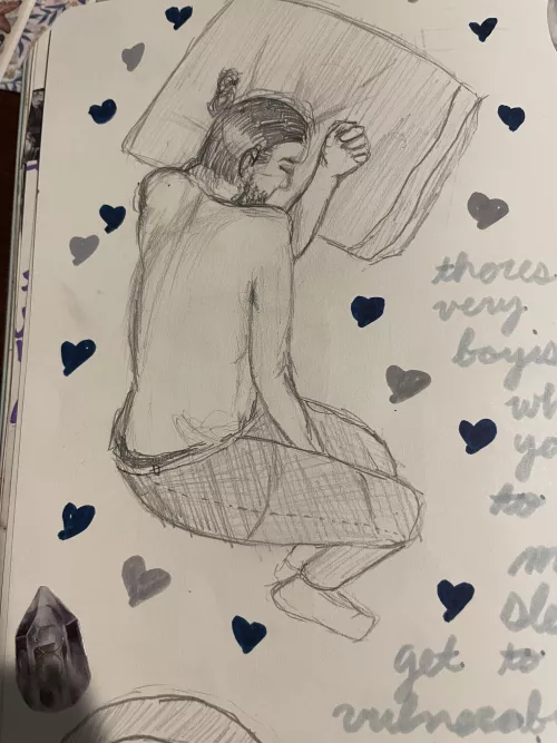 I drew Daddy sleeping :)