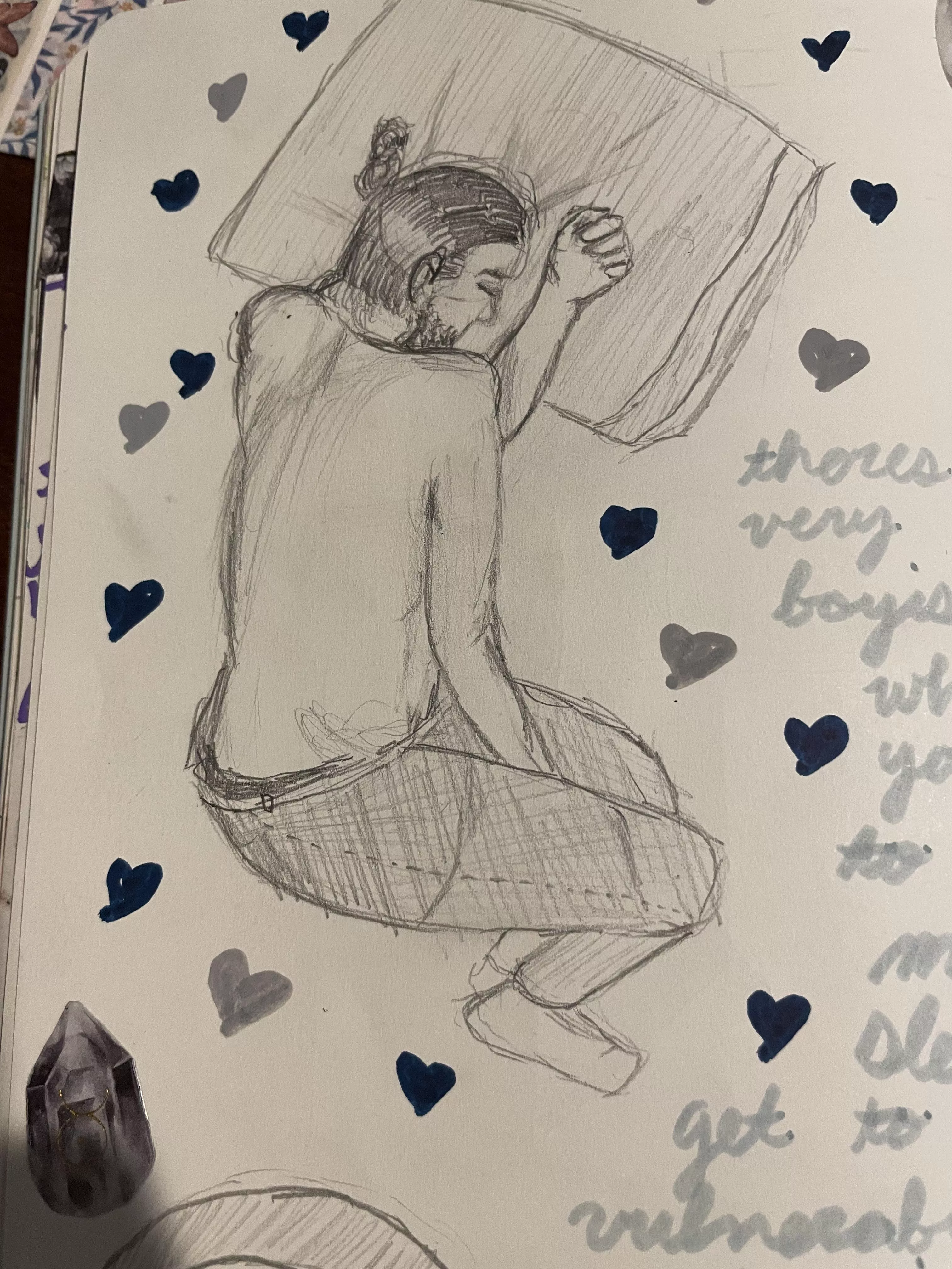 I drew Daddy sleeping :)