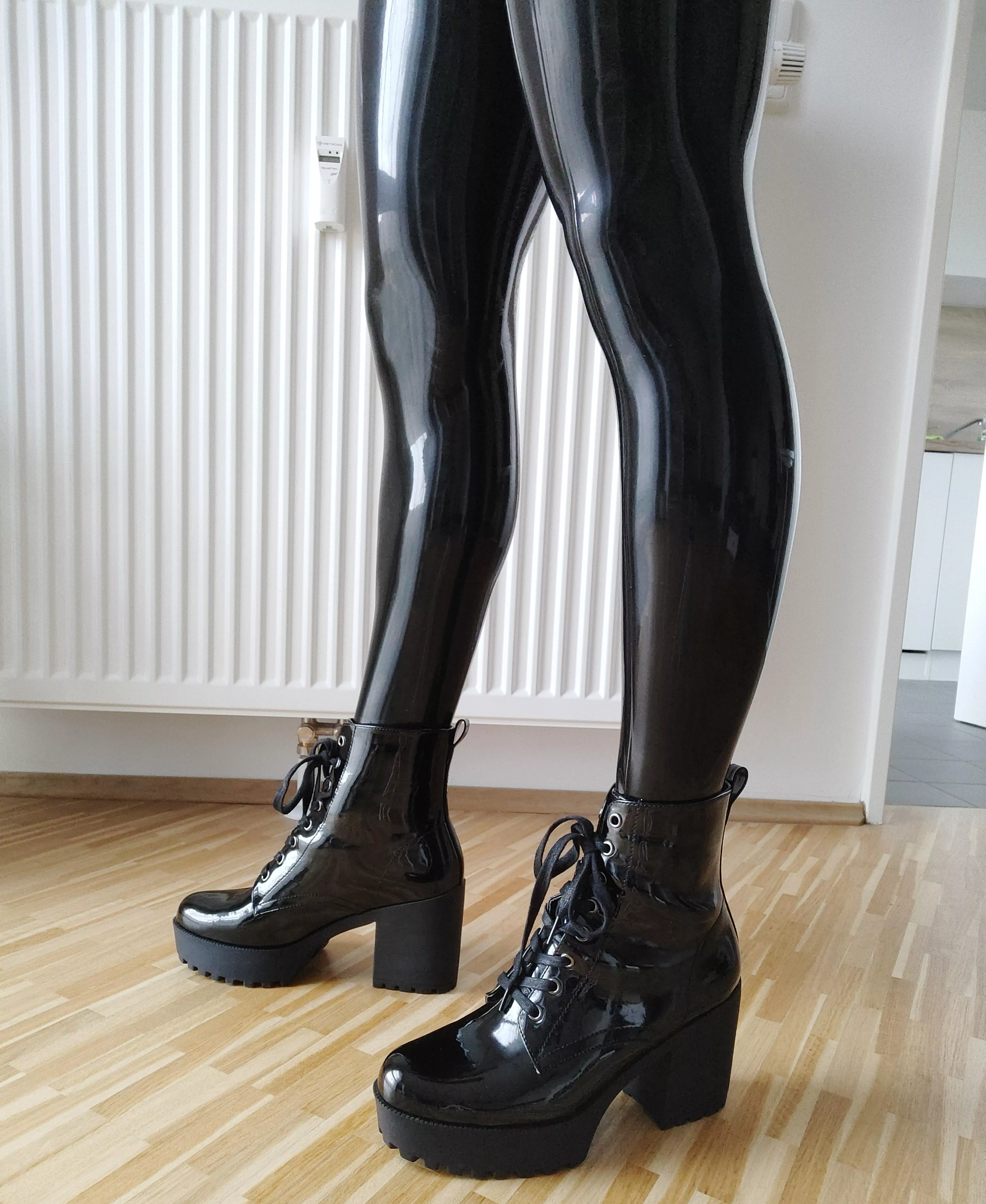 In my latex stockings :3