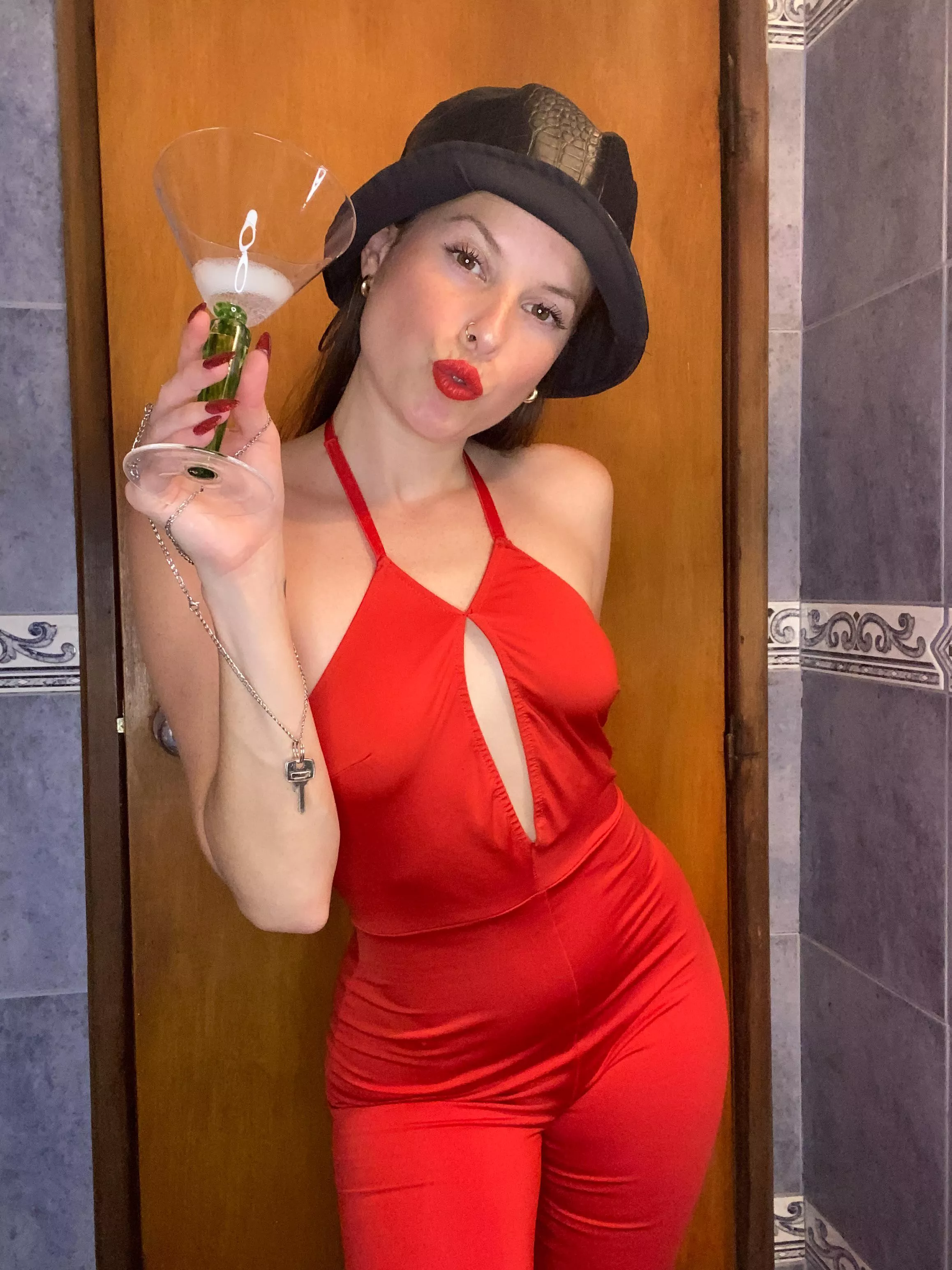 Let's toast because I'm the one who has the power of your balls, and you'll toast with your pathetic cumshot, you naughty filthy sissy