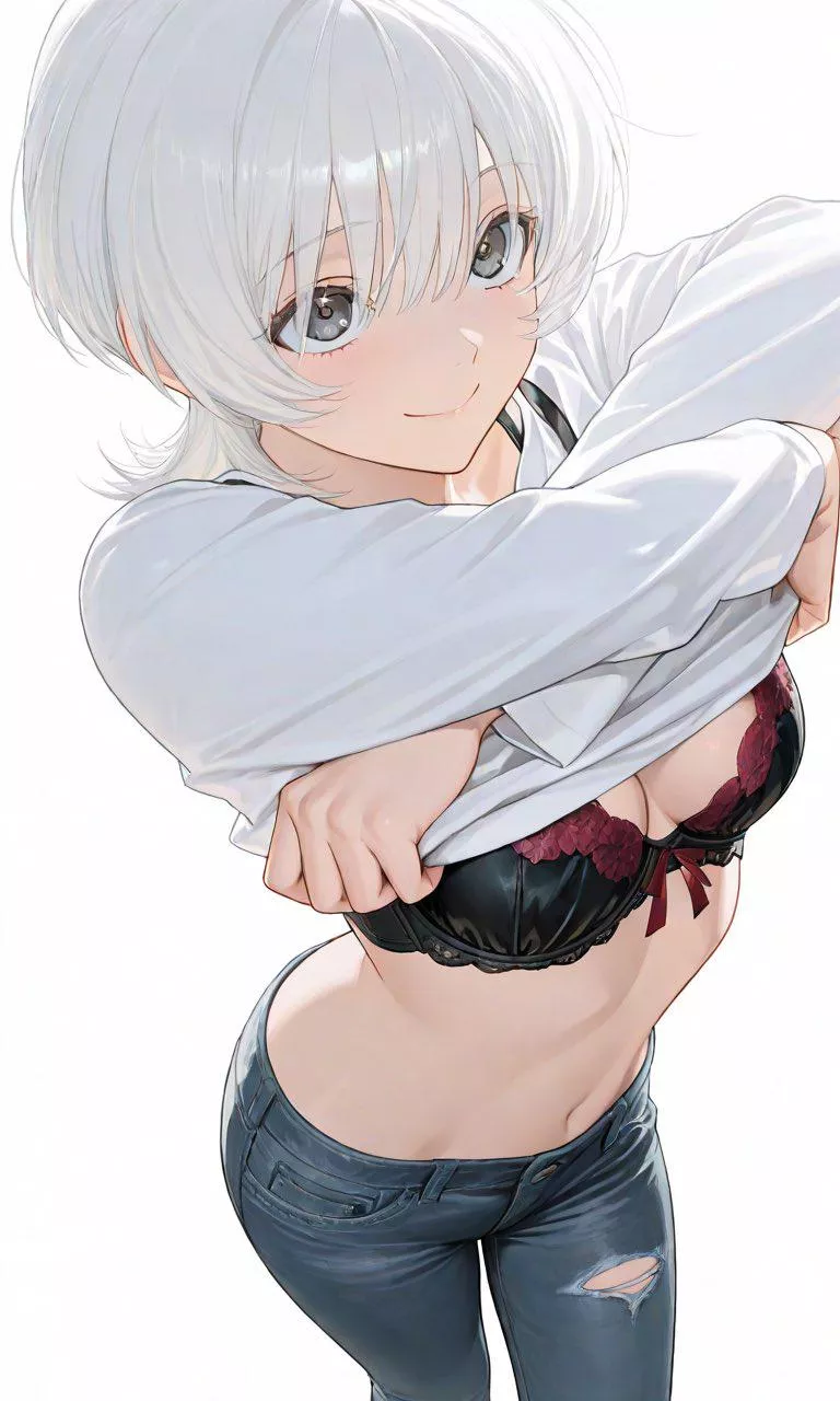 Lifting up her Shirt 