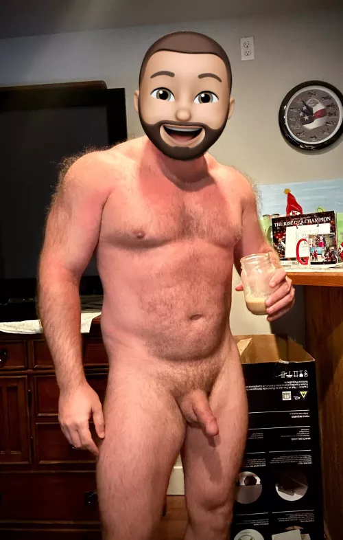 Morning coffee w/ space heater on blast..