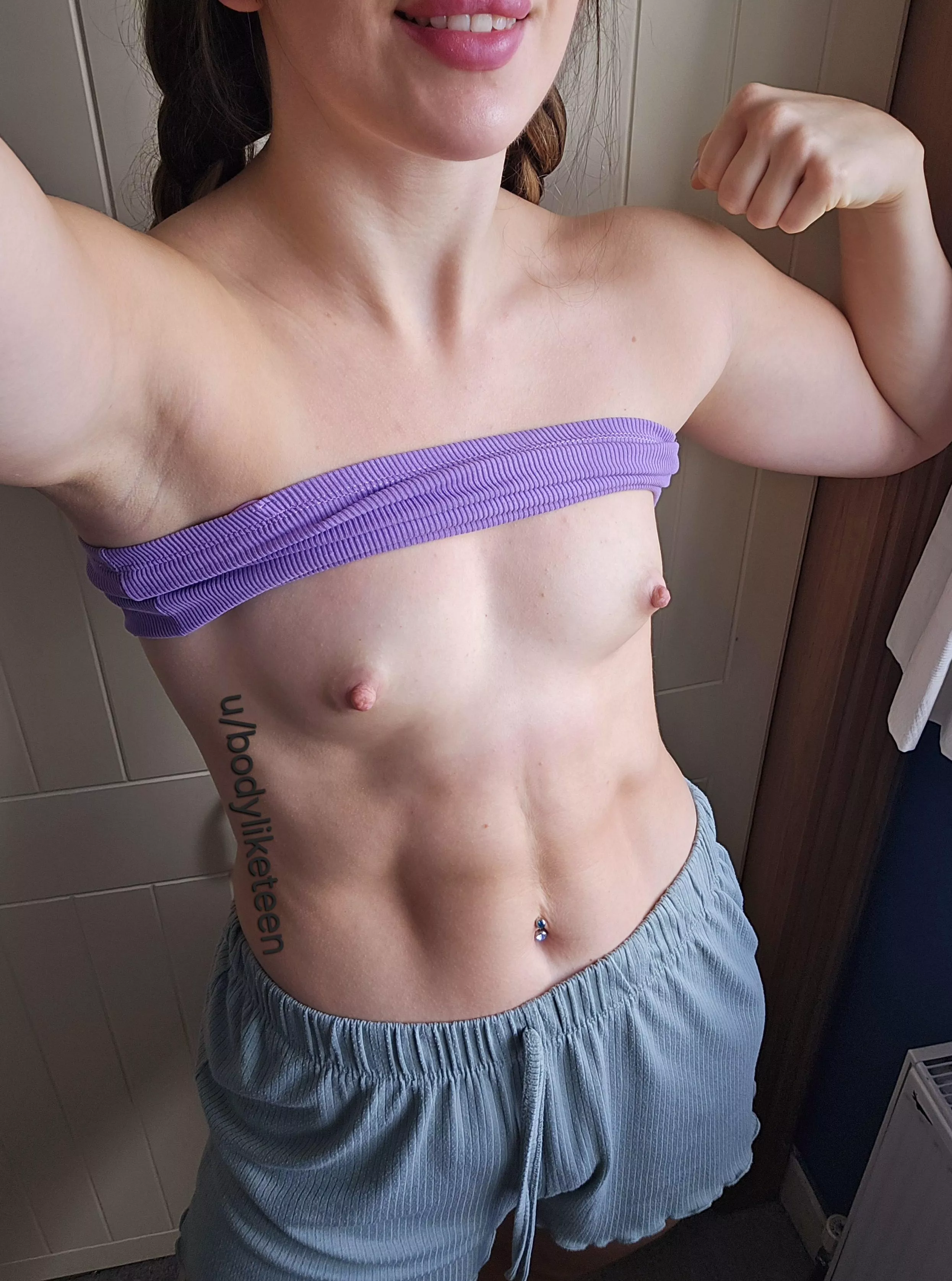 No boobs but what do you think about my pink nipples 