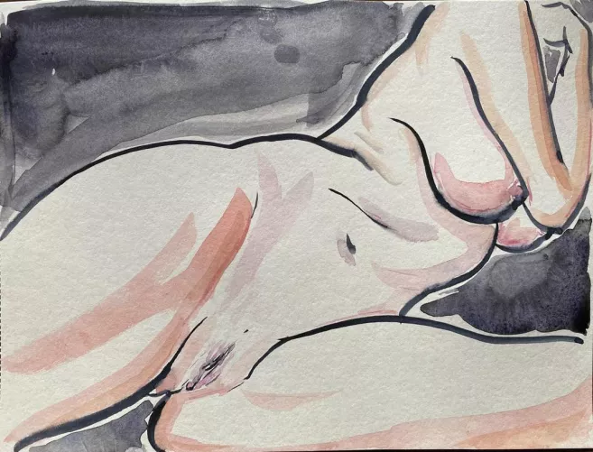 Stretch, watercolor by me