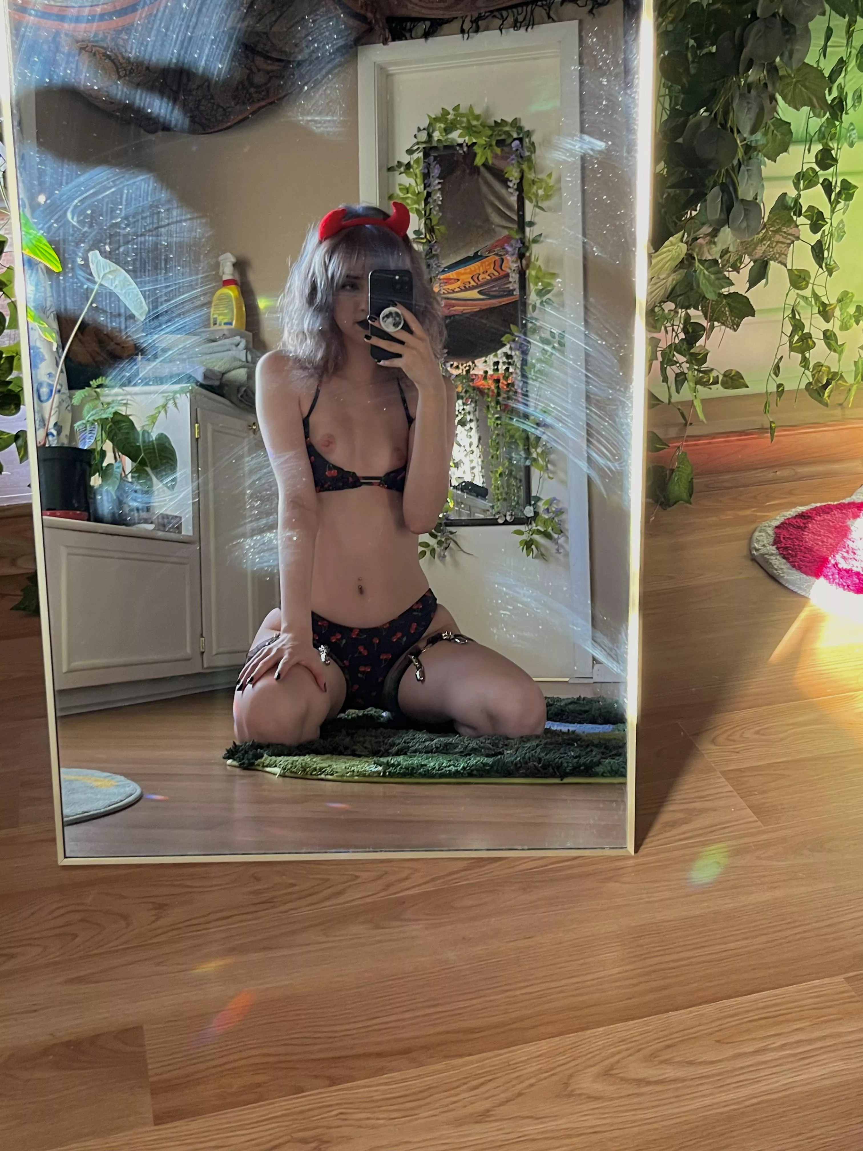 this mirror is like always dusty no matter how often i clean it :( 