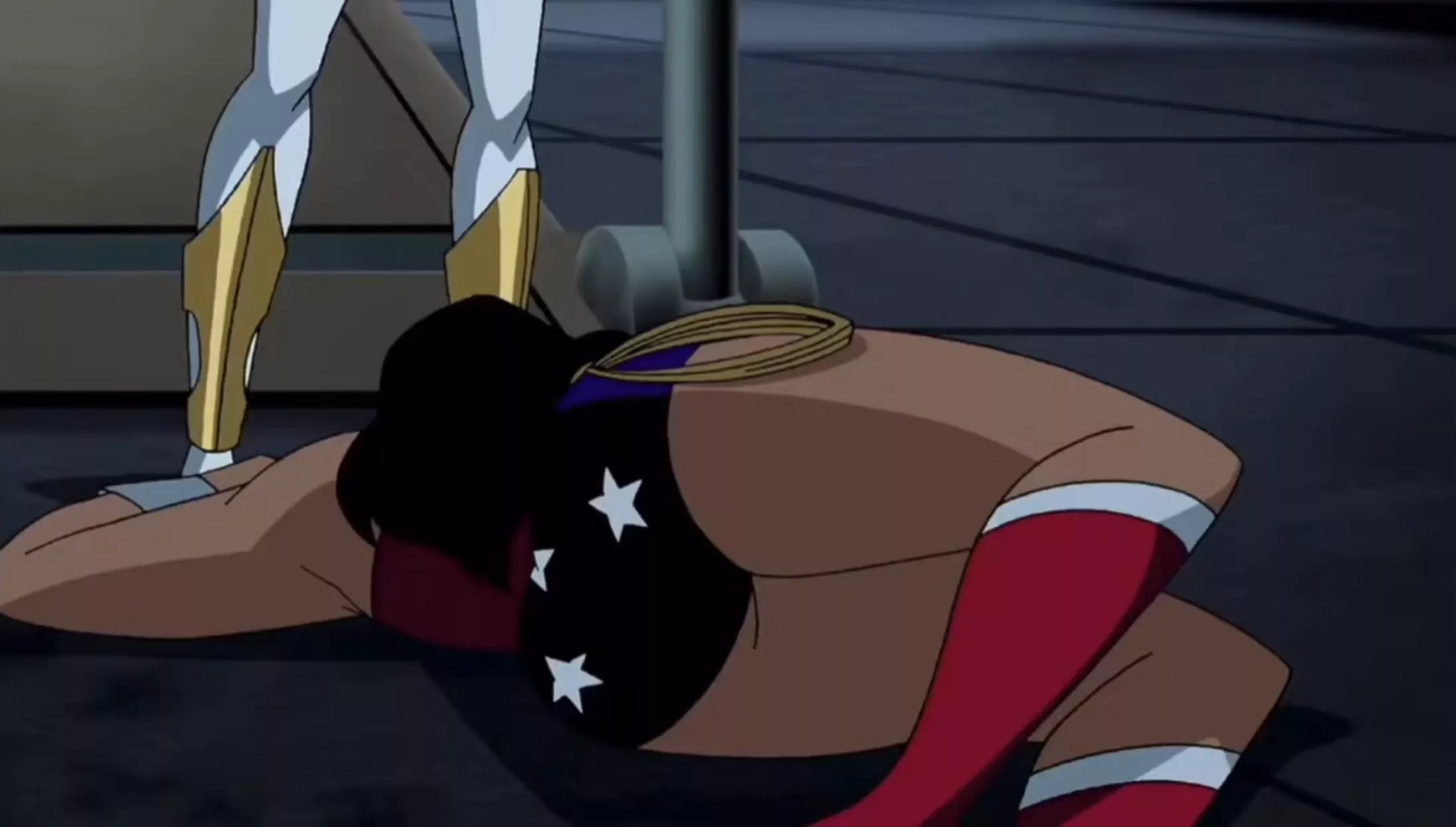 Wonder Woman is unconscious