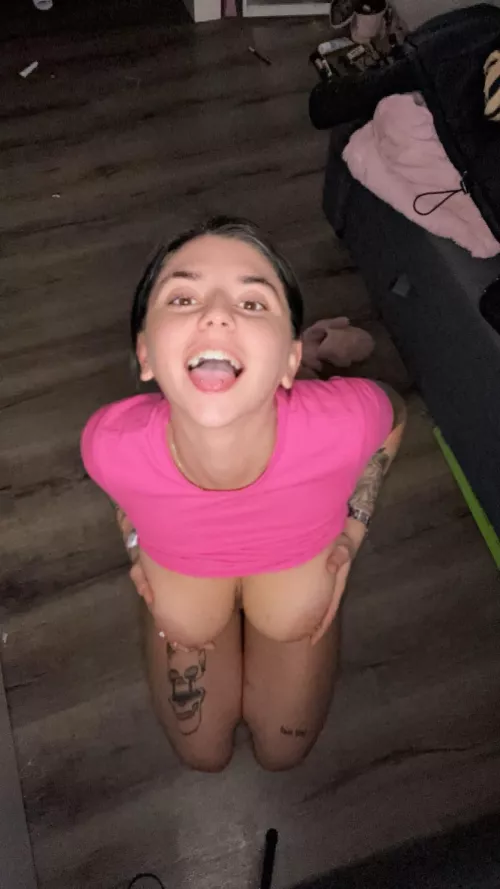 Would you cum on a pierce tits after sucking them?