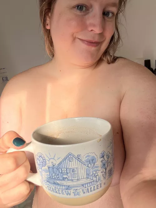 5 year old stole the switch so settling for my stardew valley mug and a shower