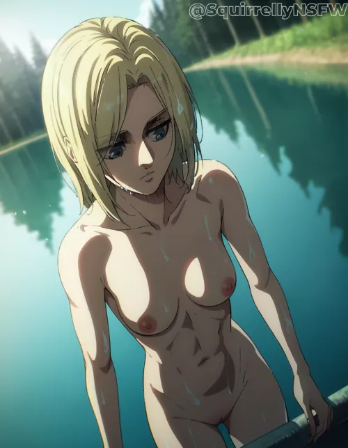 Annie Bathes in The Lake