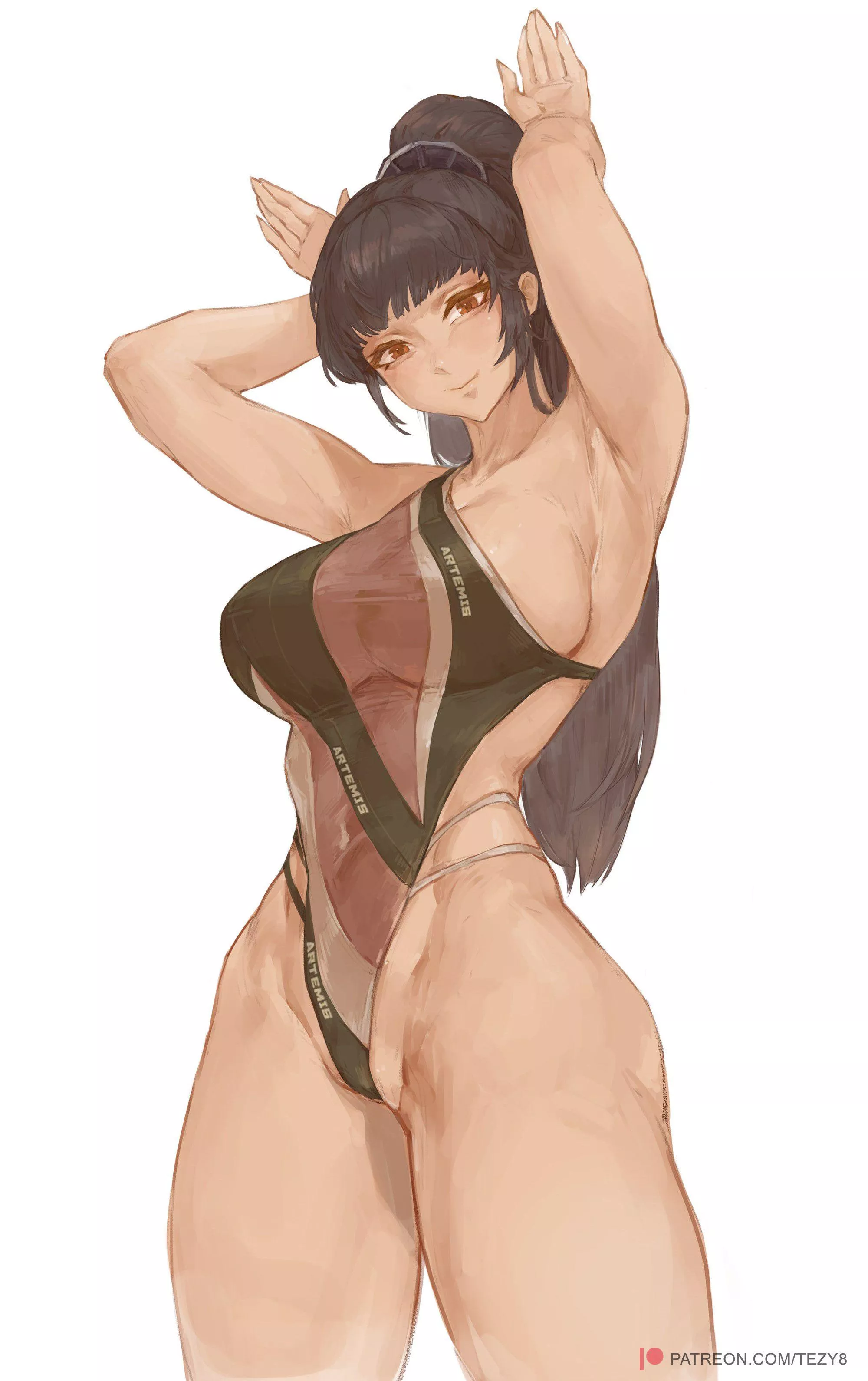 Eve in swimsuit, art by me