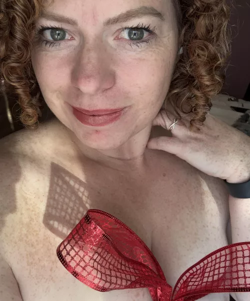 Freckled chest all wrapped up ready to be your gift