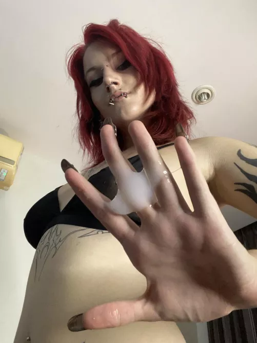 Lick up every last bit, don't stop until it's clean