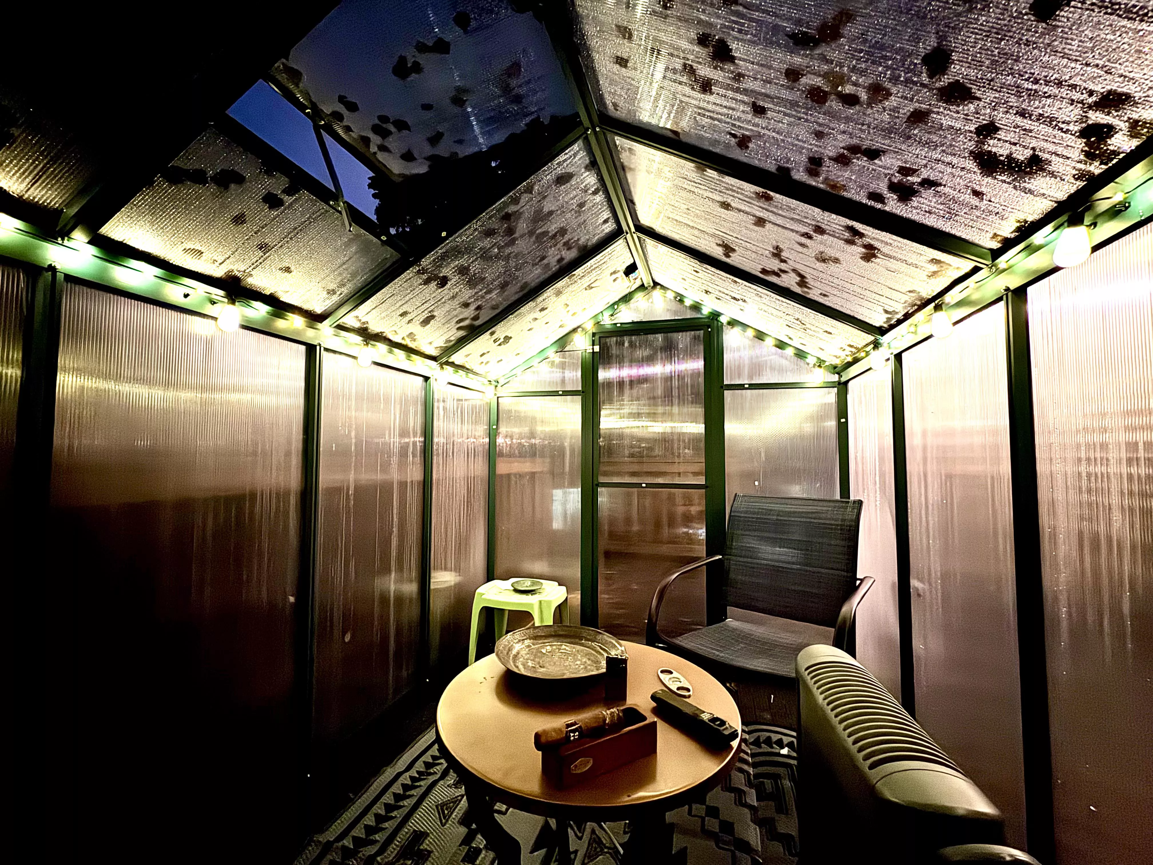 My Amazon outdoor cigar lounge.