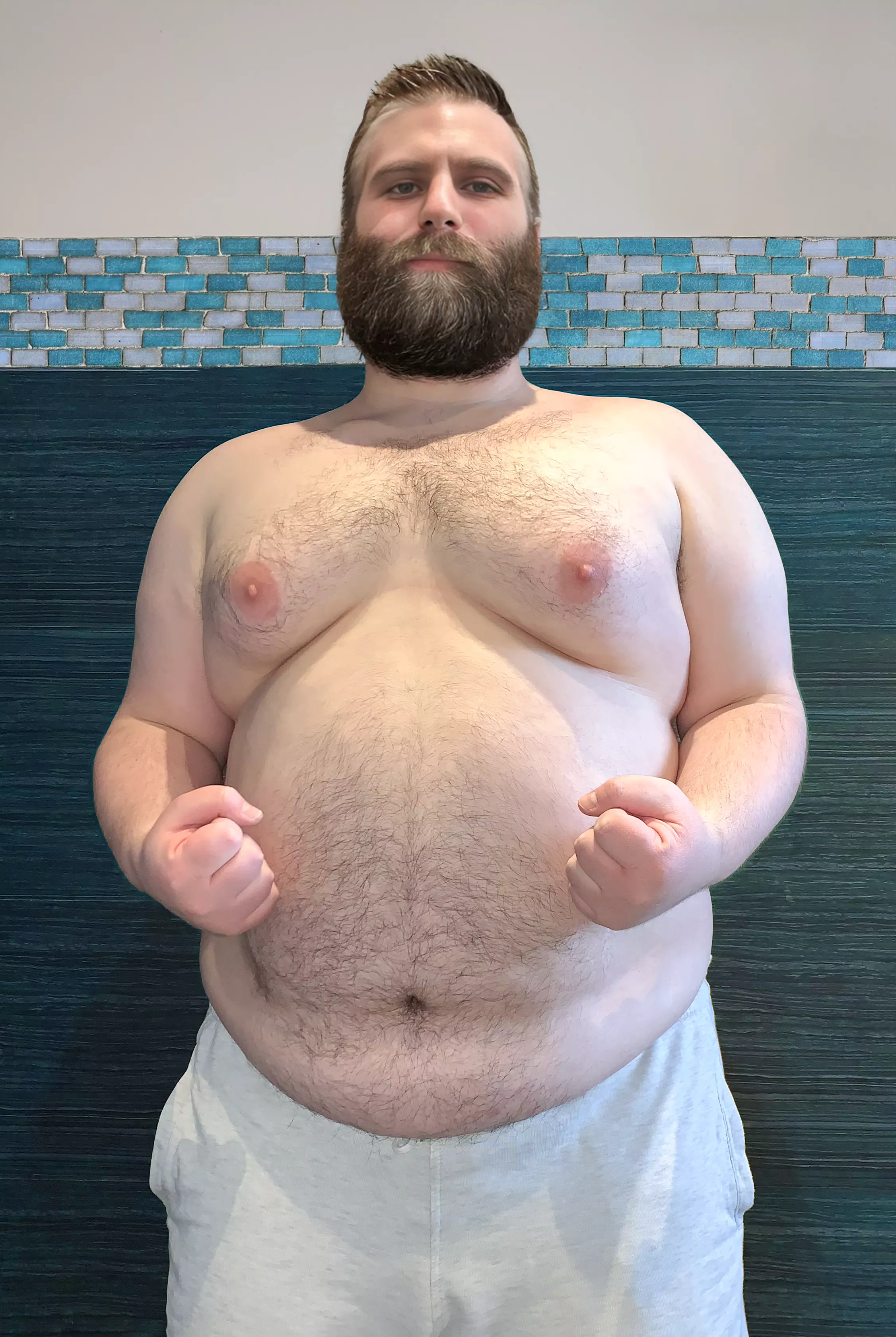 Post-workout shower? Nah, let my pecs shine 😏✨