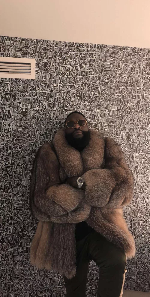 Rick Ross Rocking the Clit Coat