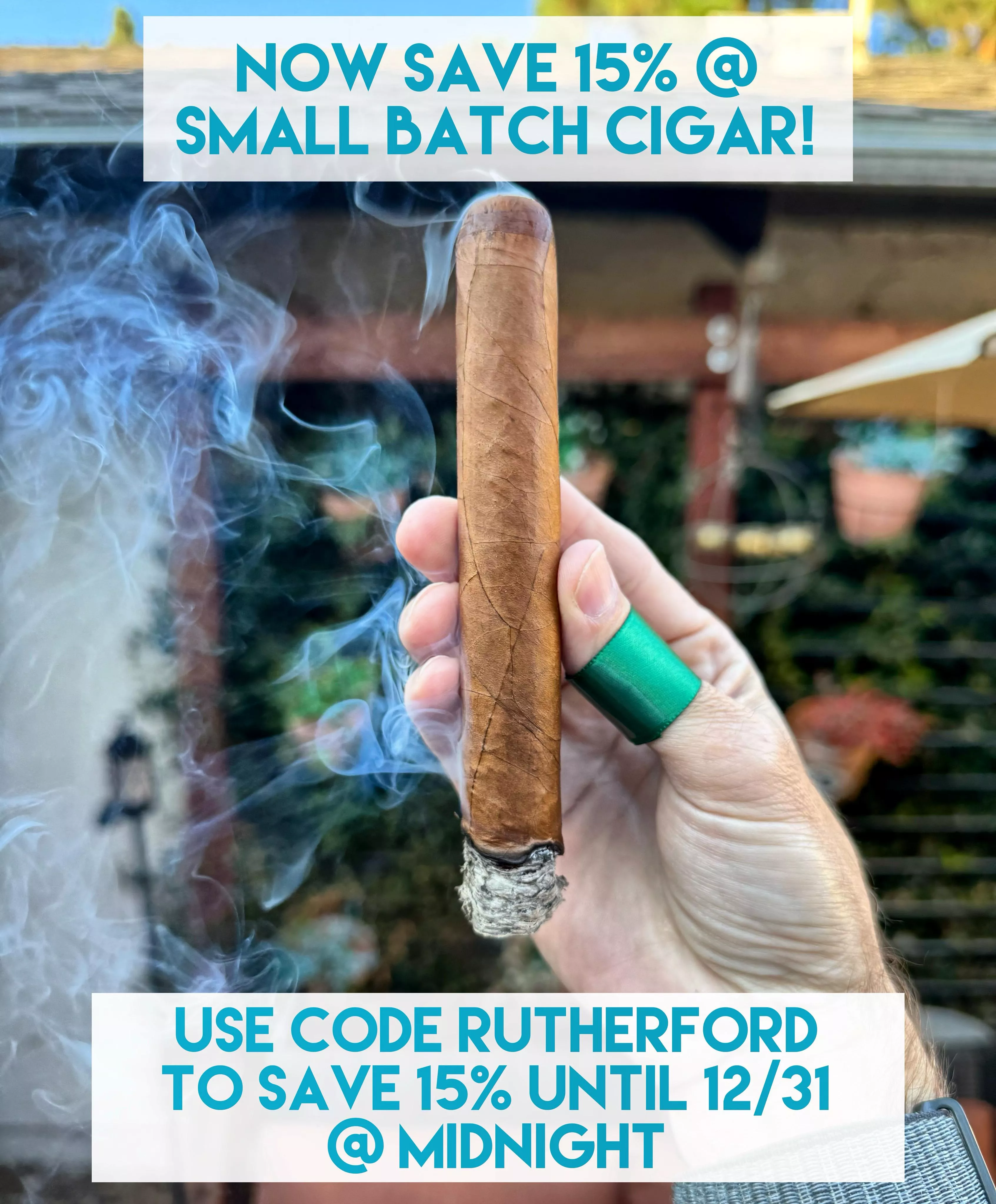 Save 15% at Small Batch Cigar by using code RUTHERFORD