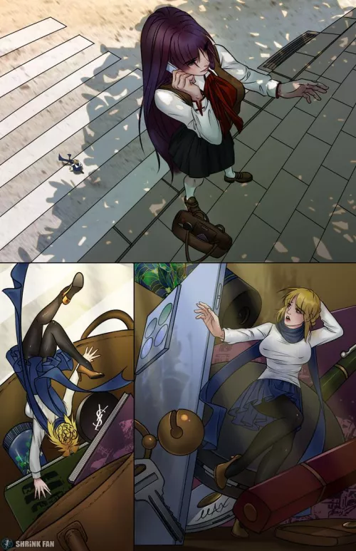 Stuff in Her Purse? (shrunken woman, doll size, unaware giantess)