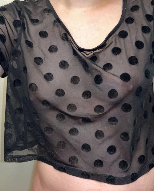 they blend right in with the polka dots ;)