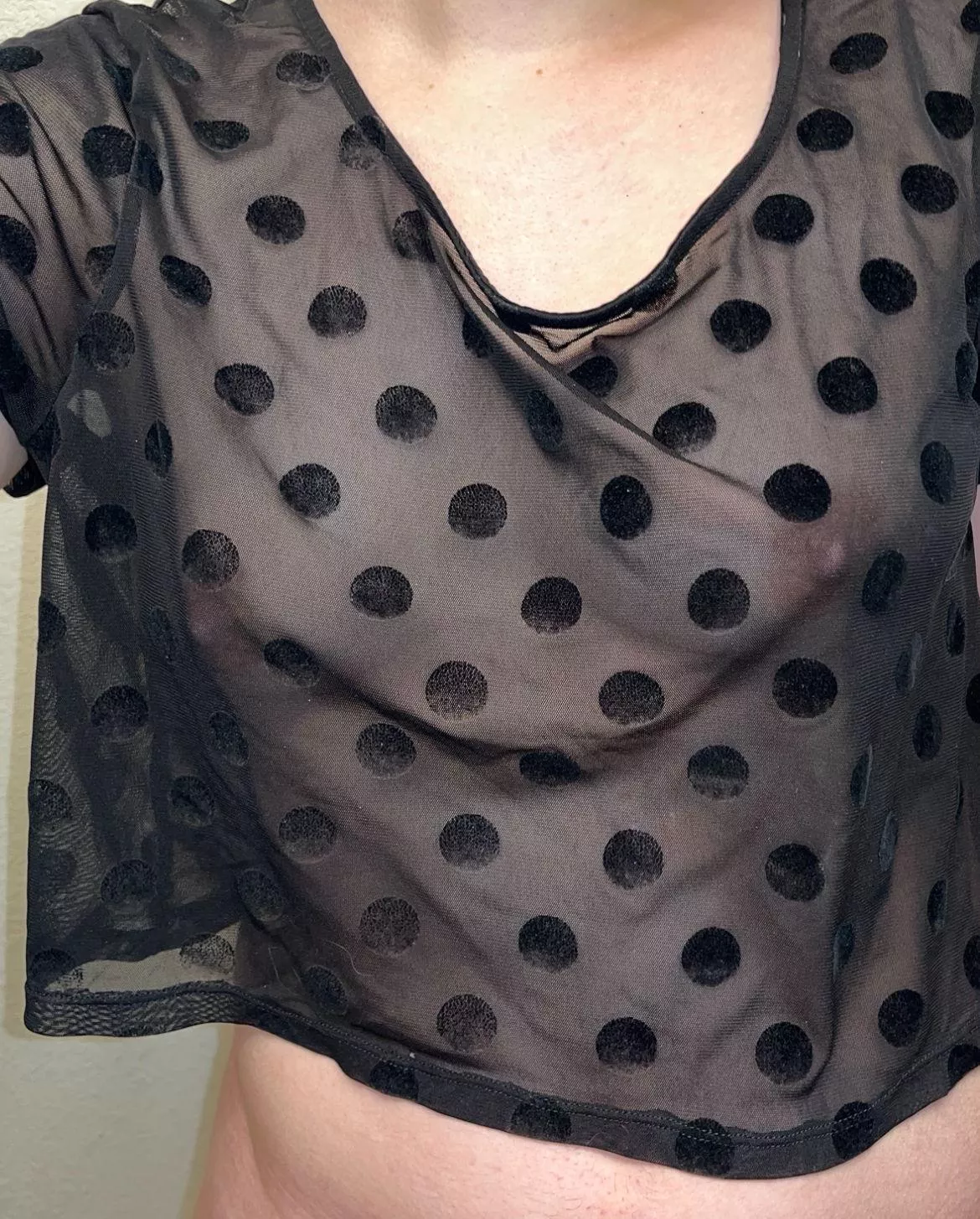 they blend right in with the polka dots ;)