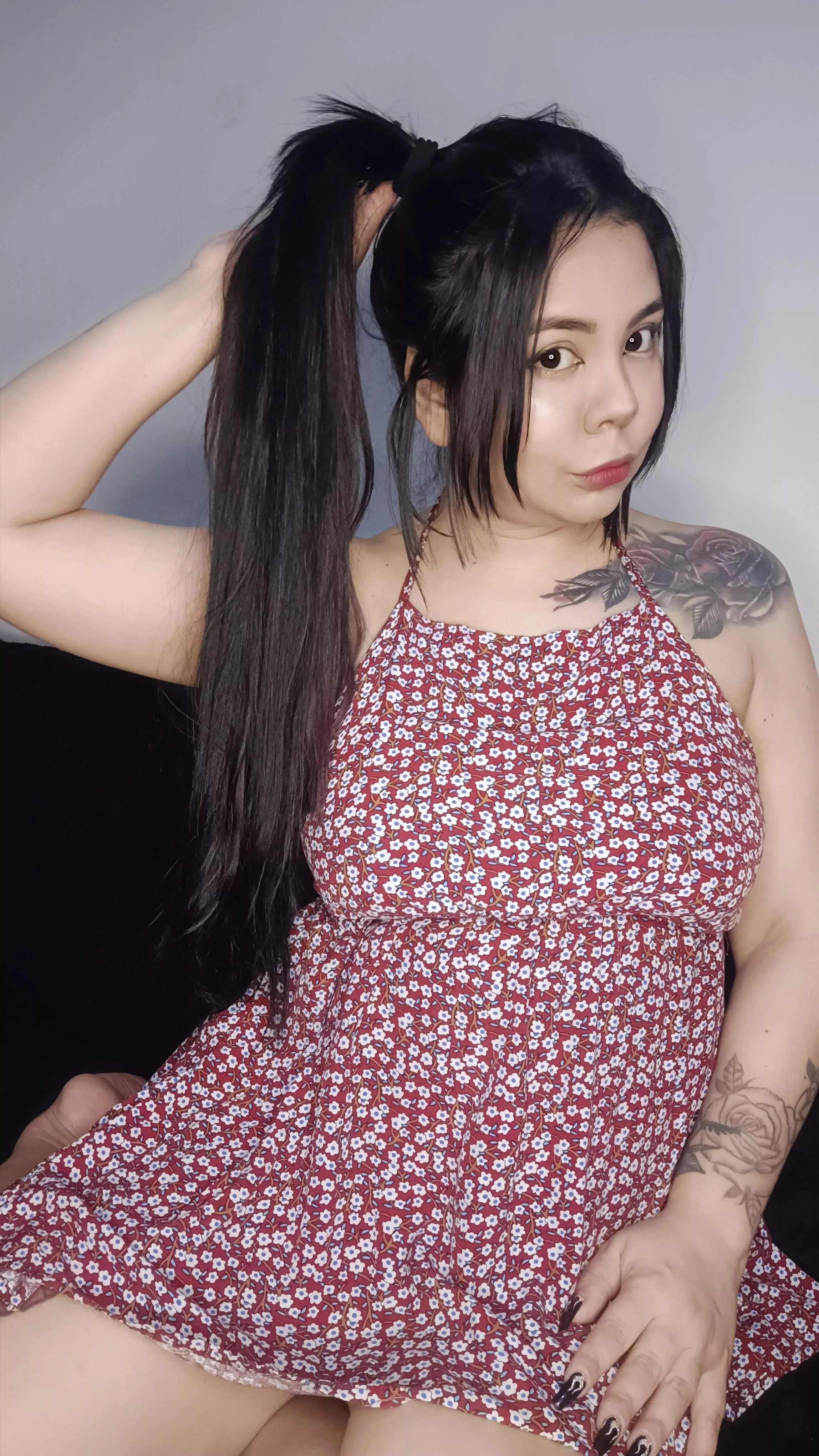 Would you like to see my big “ponytail?” wink wink