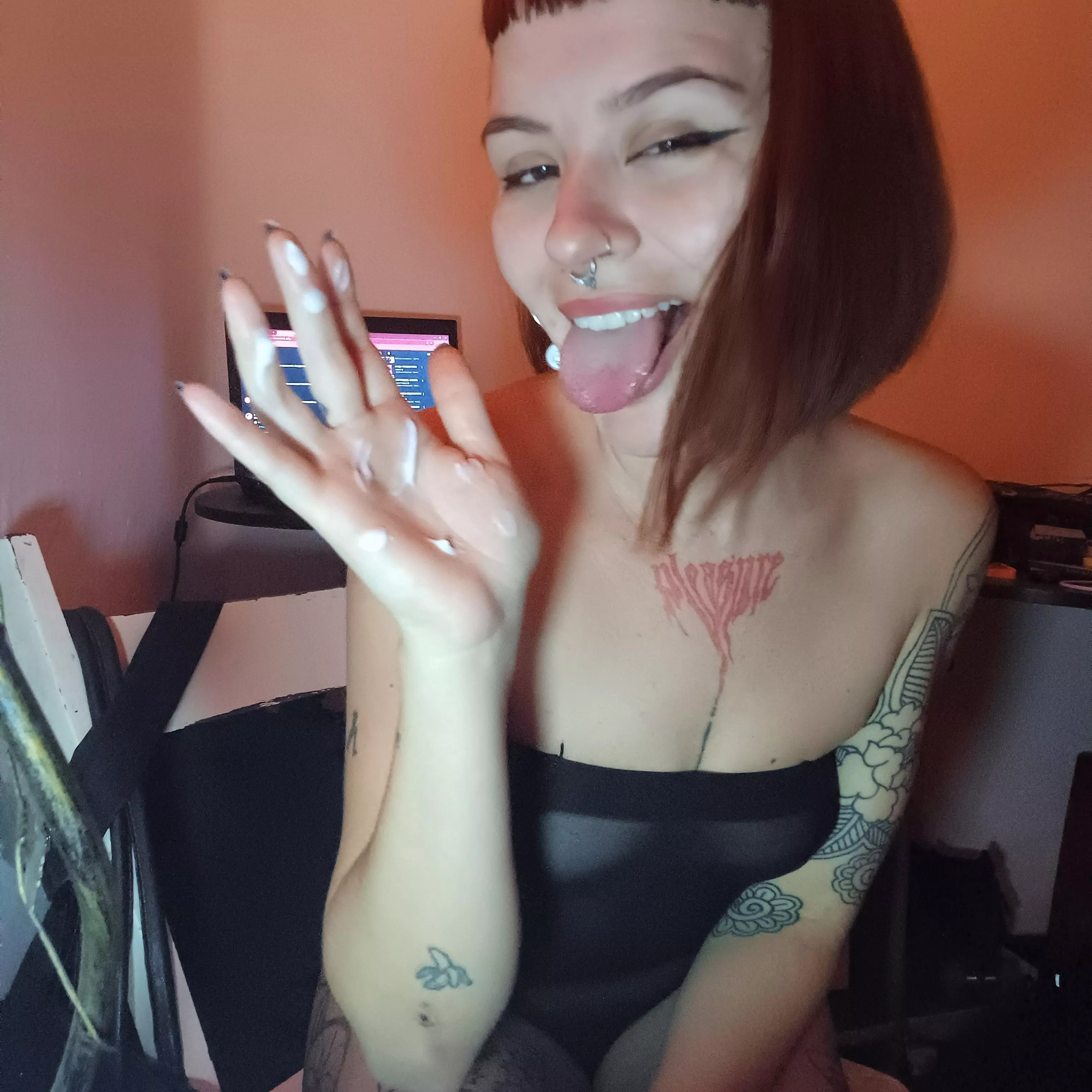 You will clean it with your tongue until not a drop remains. 