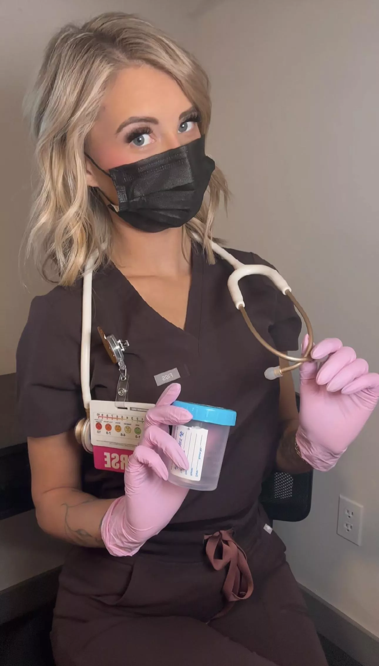 This pretty nurse wants to cure your horniness