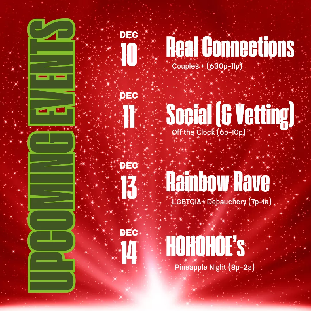 Busy week next week! Check out the website for all the event details!