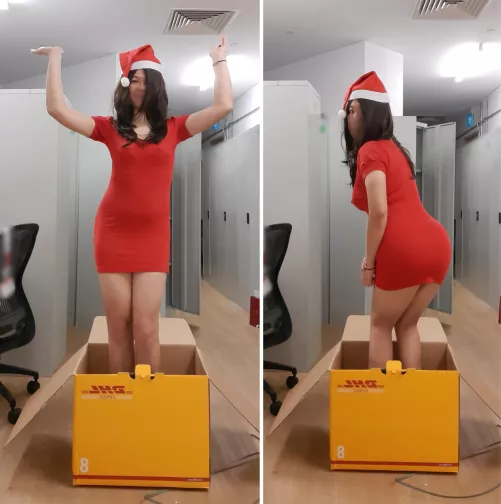 [F] I love my new red dress, and can't wait to be unwrapped :) If I'm only wearing one piece of clothing, is it too early to start the Christmas countdown?