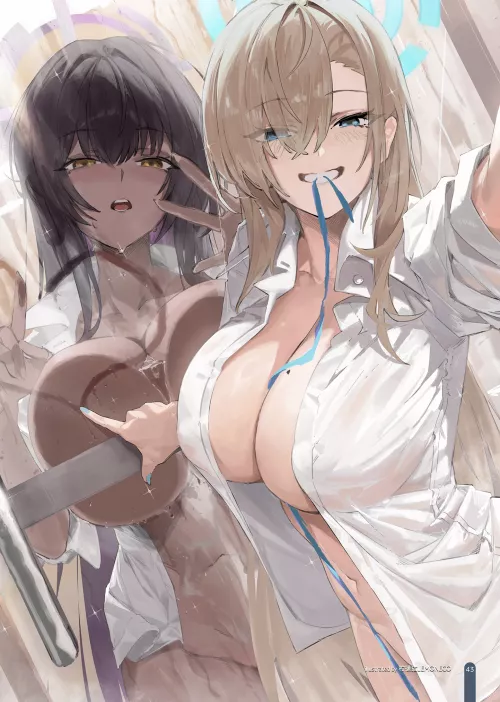 Karin and Asuna with your shirts (LEMONEKO)