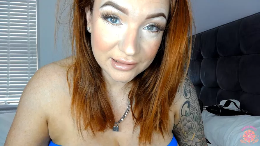 Red hair, blue eyes and huge tits that I want to show you!