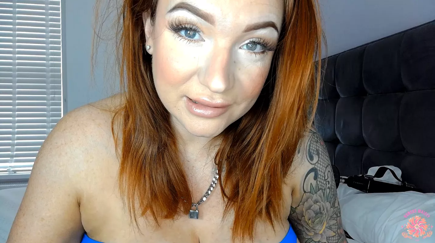 Red hair, blue eyes and huge tits that I want to show you!