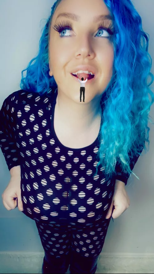 Shall I just swallow you hole or play with you on my tongue ?