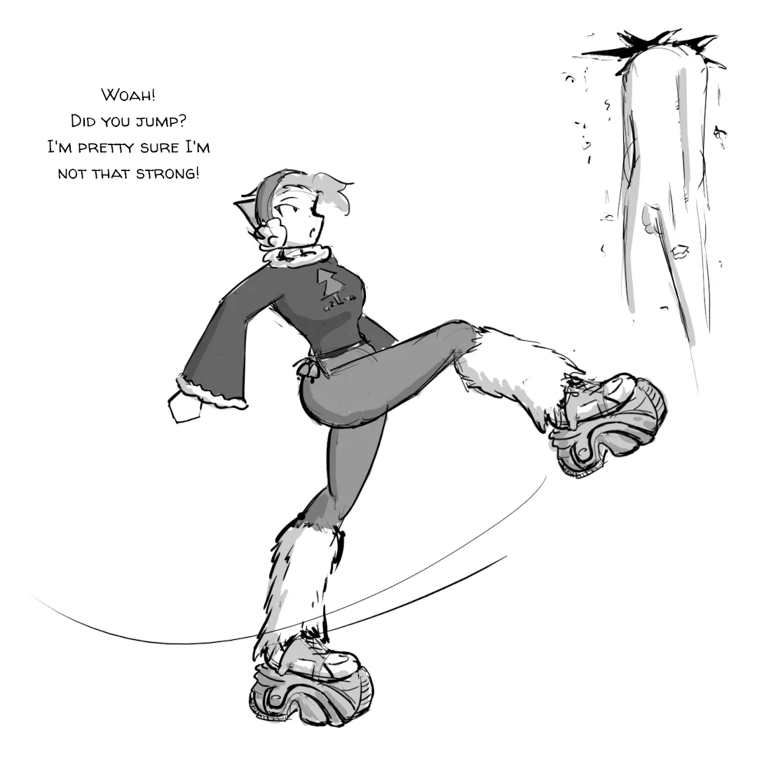 The ancient evil shoes did it.