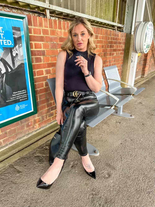 Waiting for the train, but enjoying the smoke. Care to join me?