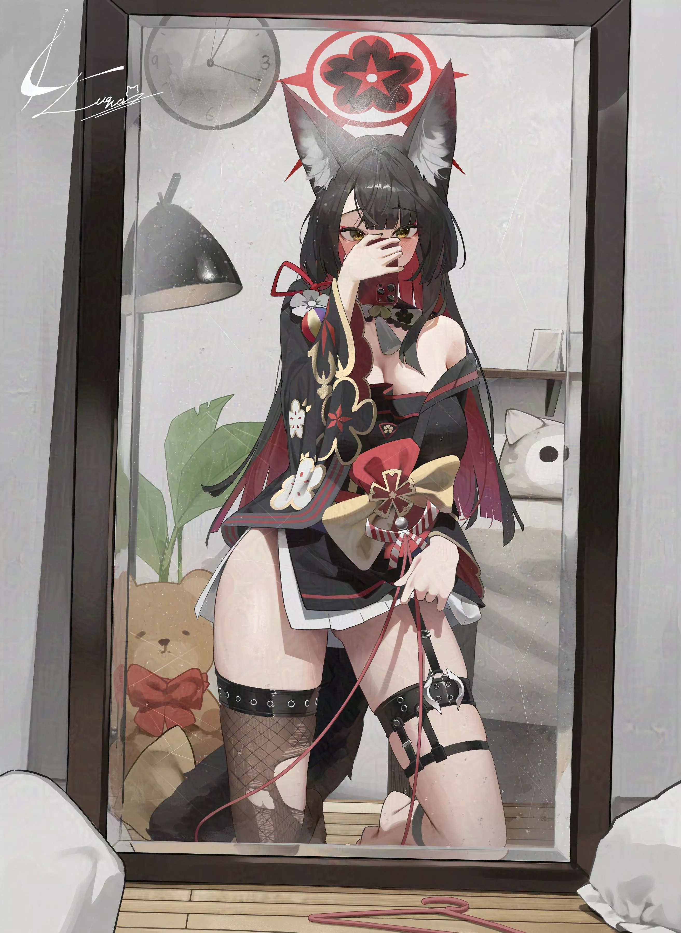 Wakamo taking a selfie for Sensei