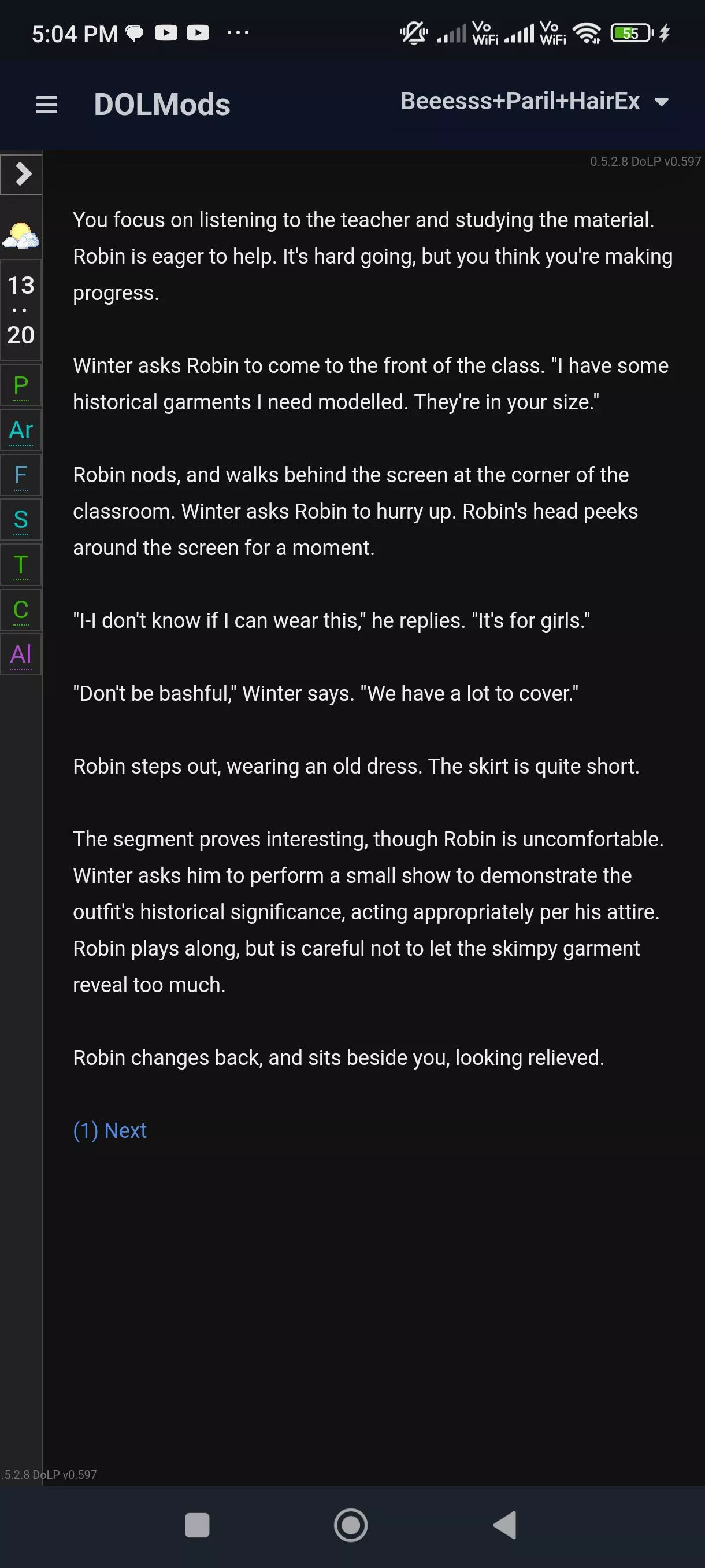 Wish they would change this page to have a different passage once you get the Robin's Song feat.