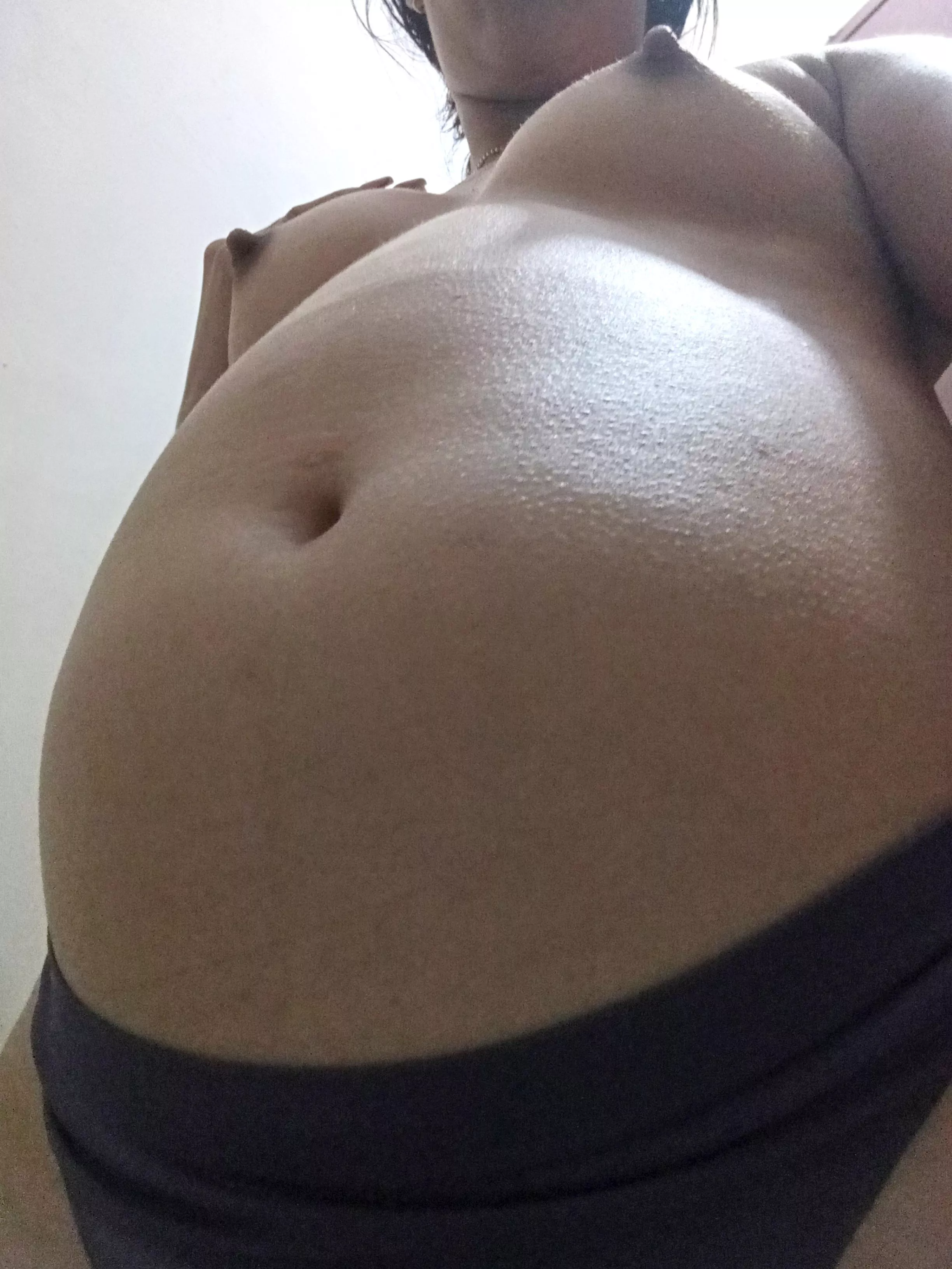 A daddy who loves my pregnant belly.