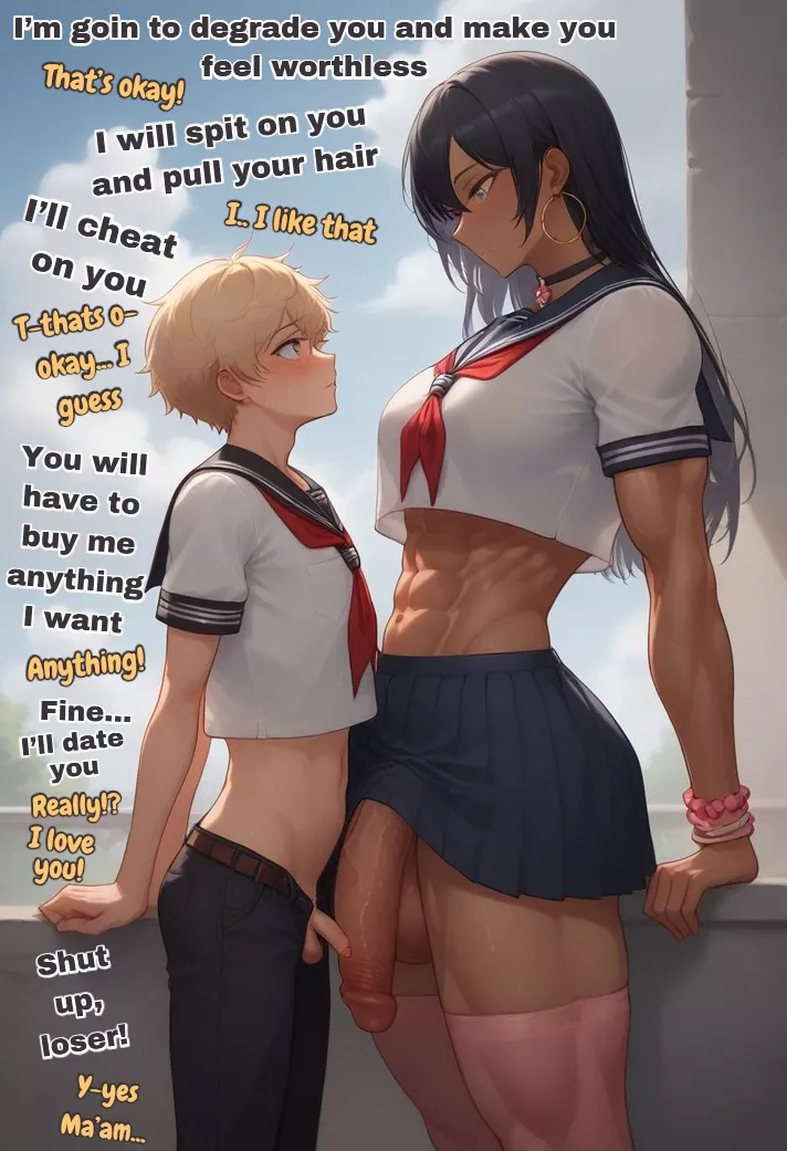 Dating the most popular Futa at school comes with a few conditions 