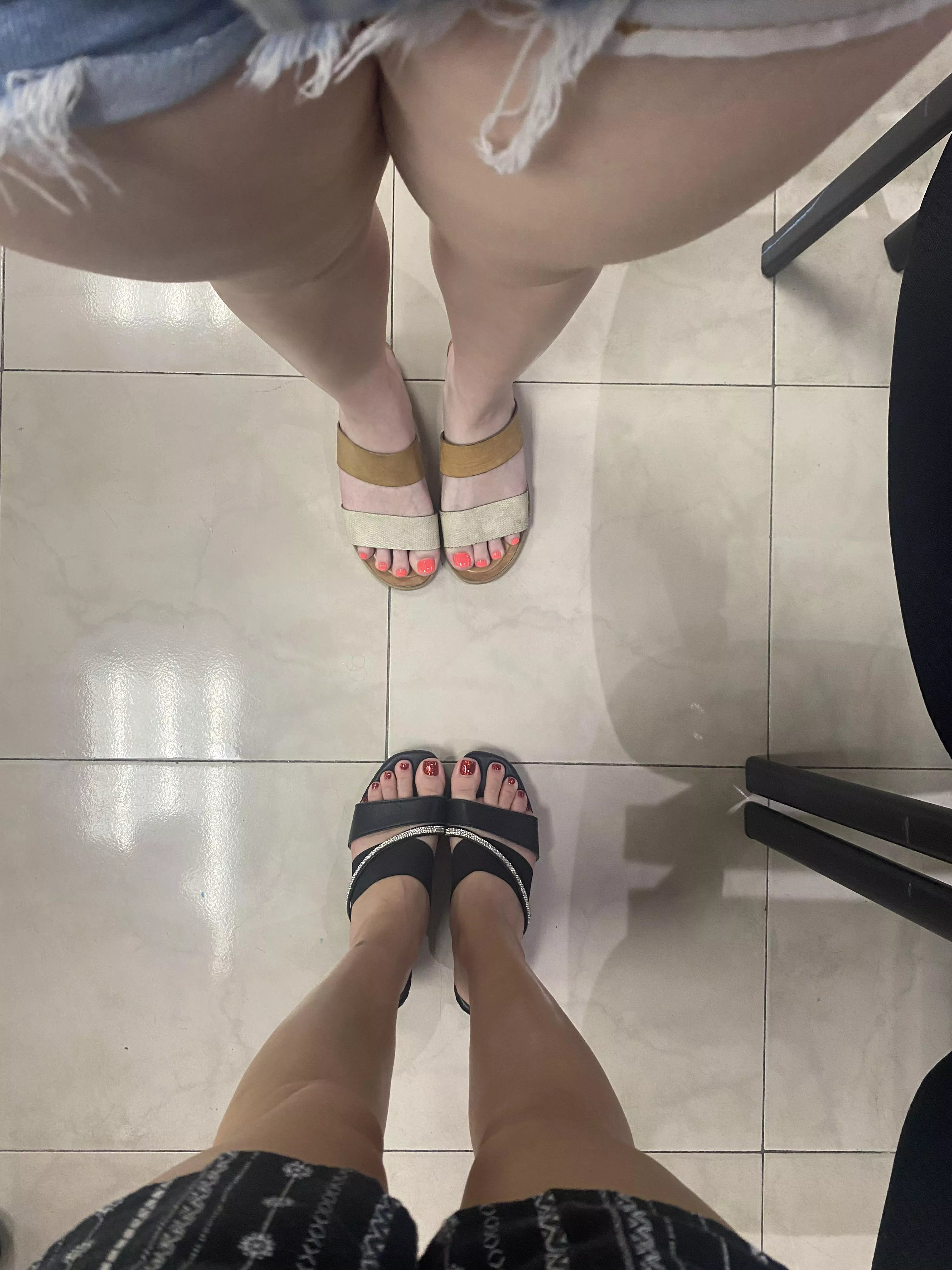 Do you approve of our pedicures? 